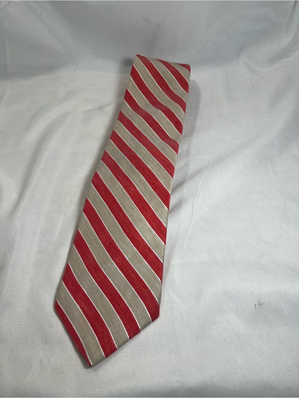 Brooks Brothers Red and Tan Striped Tie